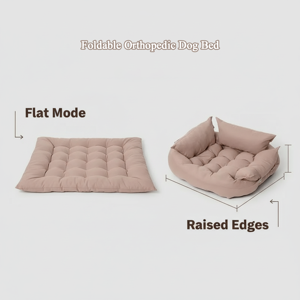 Foldable Waterproof Orthopedic Dog Bed – Pet Couch Style