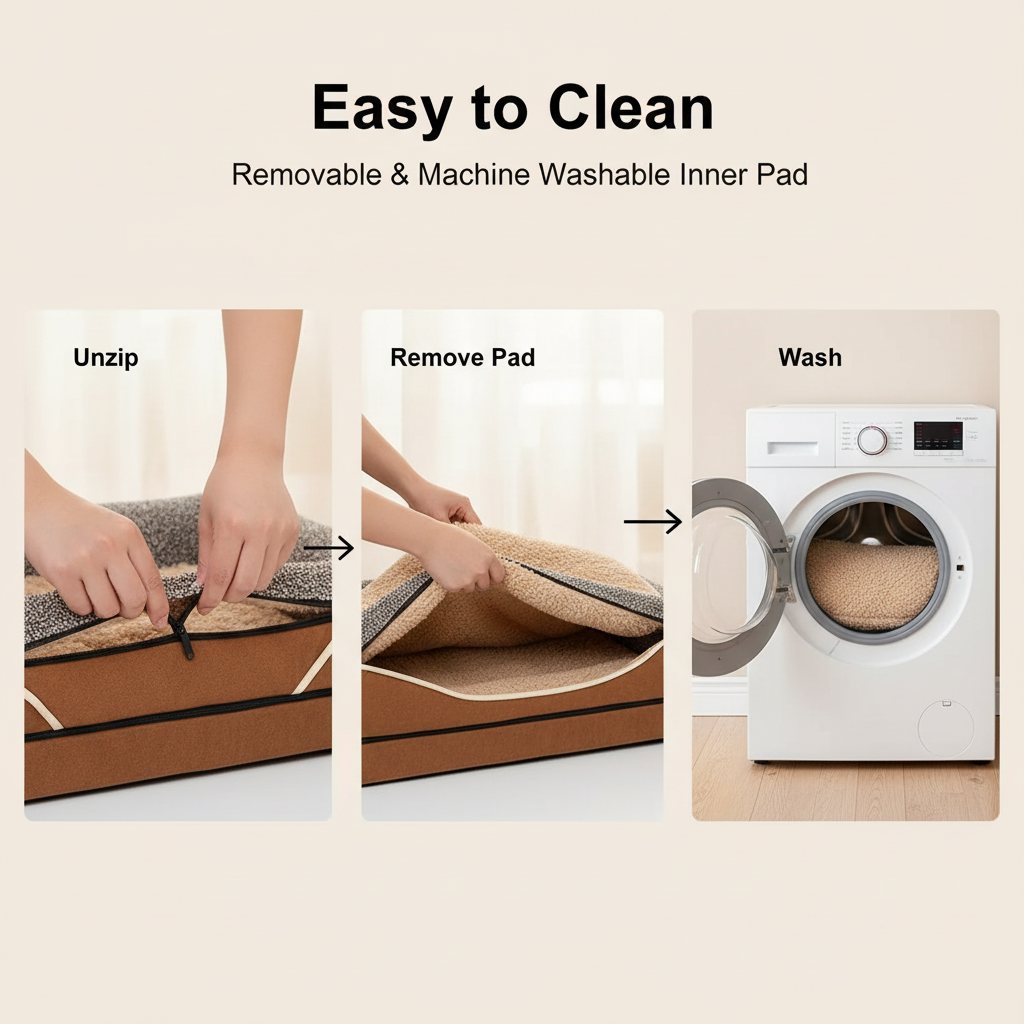 Waterproof All-Season Pet Couch Bed with Orthopedic Support