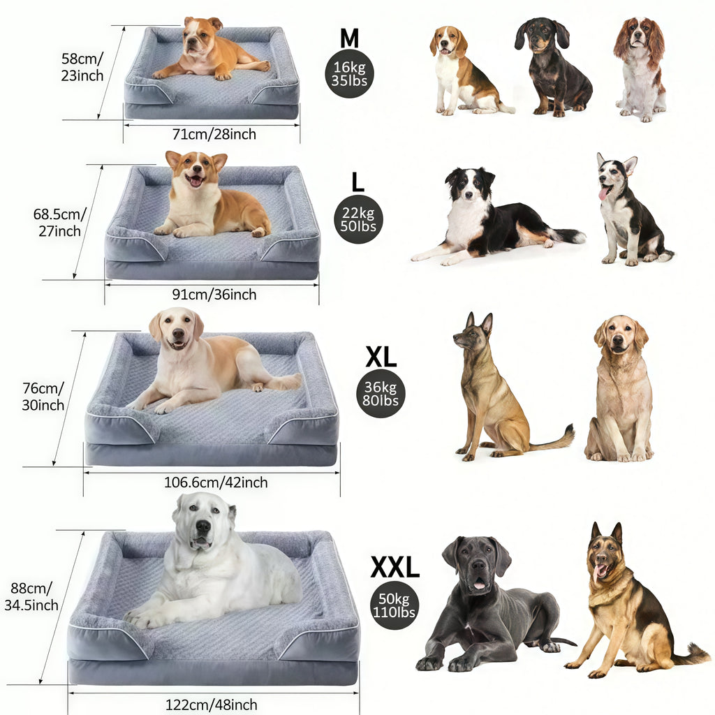 Washable Pet Couch Bed with Orthopedic Support