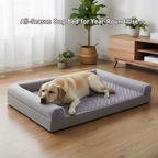 Square Waterproof Orthopedic Dog Bed for Year-Round Comfort