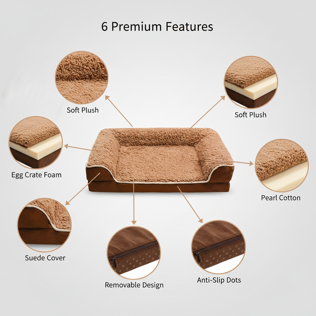 Cozy Winter Dog Bed – Thick Plush, Warm & Washable