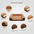 Cozy Winter Dog Bed – Thick Plush, Warm & Washable