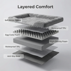 C-Shaped Orthopedic Dog Bed – Waterproof Pet Couch Bed