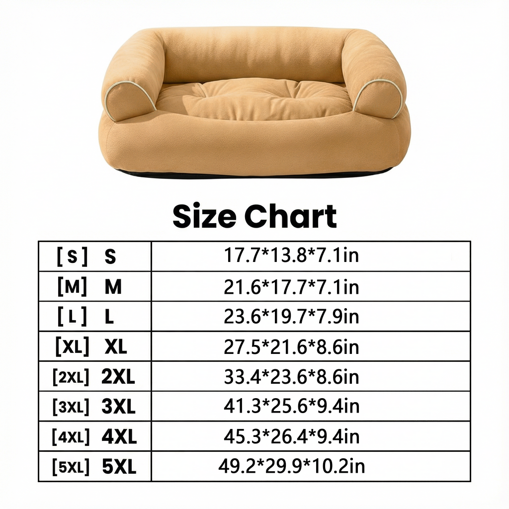 Waterproof Deep Sleep Pet Couch Bed with Orthopedic Support