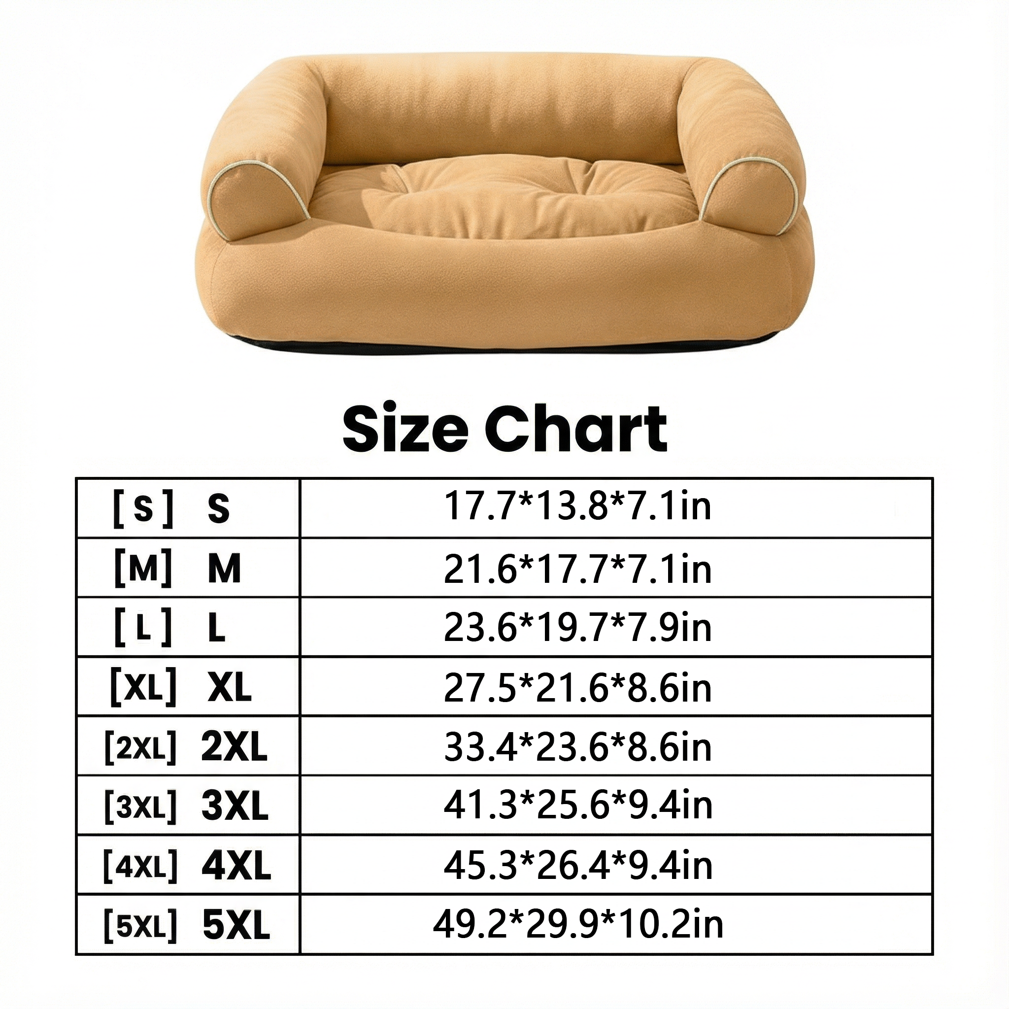 Waterproof Deep Sleep Pet Couch Bed with Orthopedic Support