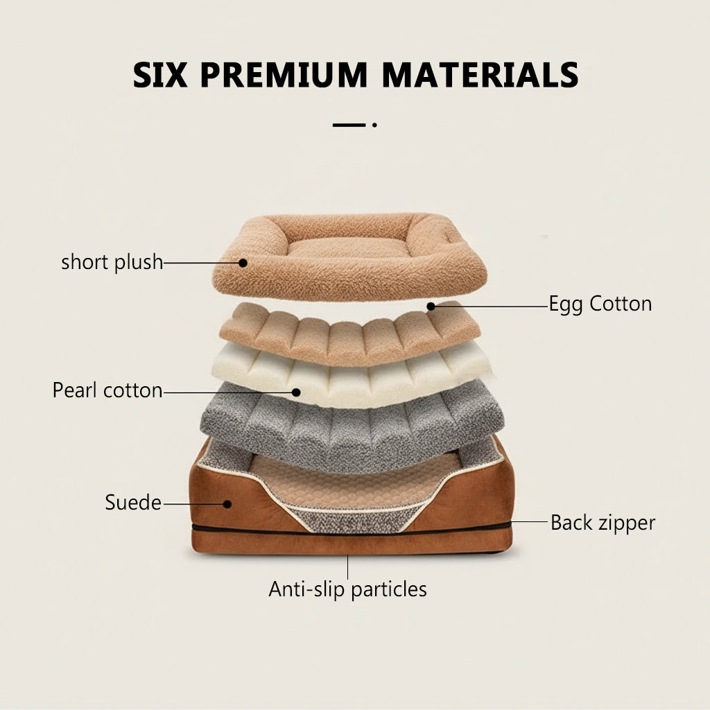 Waterproof All-Season Pet Couch Bed with Orthopedic Support
