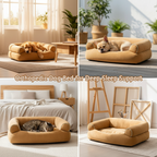 Waterproof Deep Sleep Pet Couch Bed with Orthopedic Support