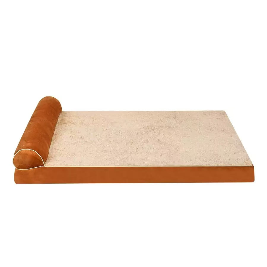 Single-Arm Orthopedic Dog Bed – Waterproof Pet Couch Bed
