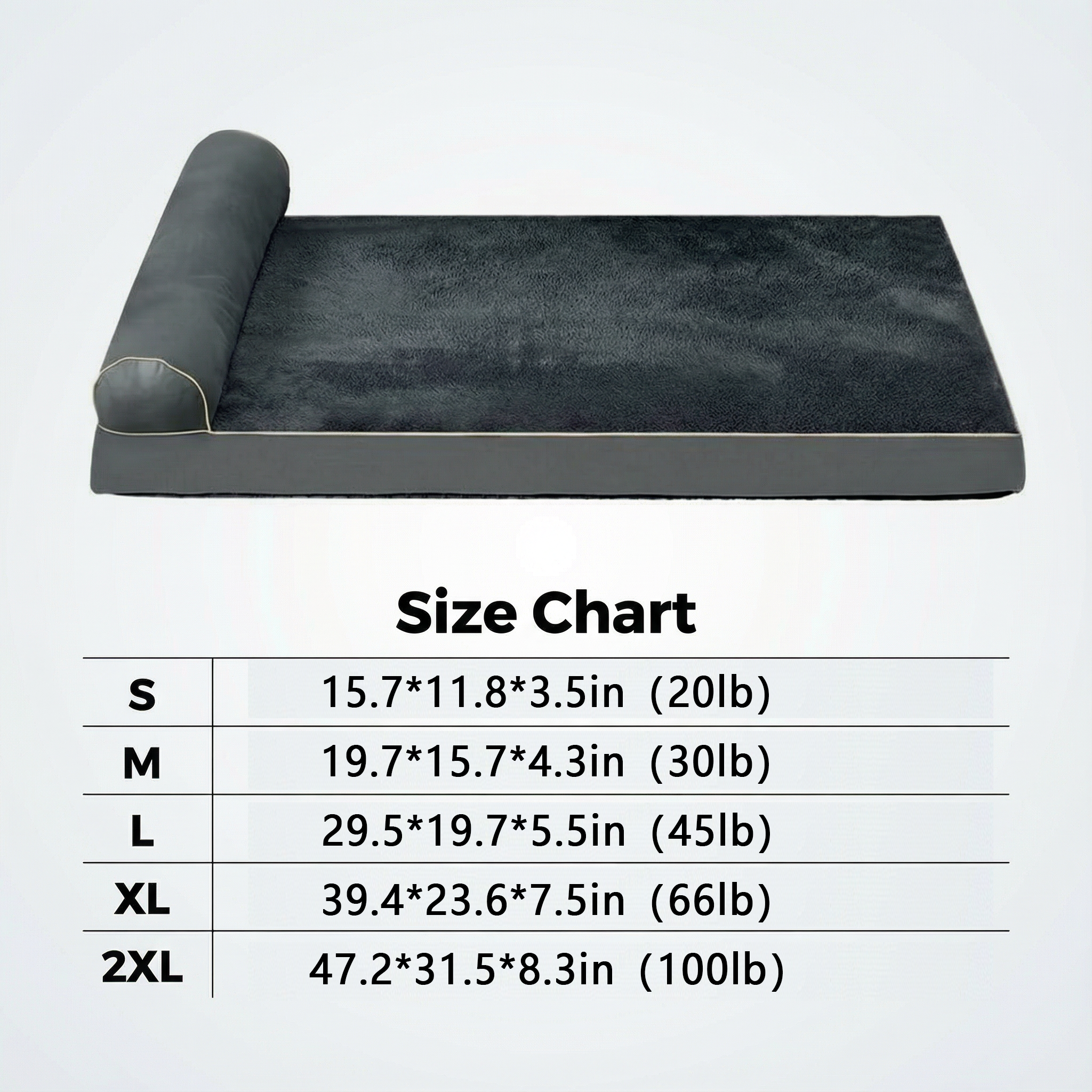 Single-Arm Orthopedic Dog Bed – Waterproof Pet Couch Bed