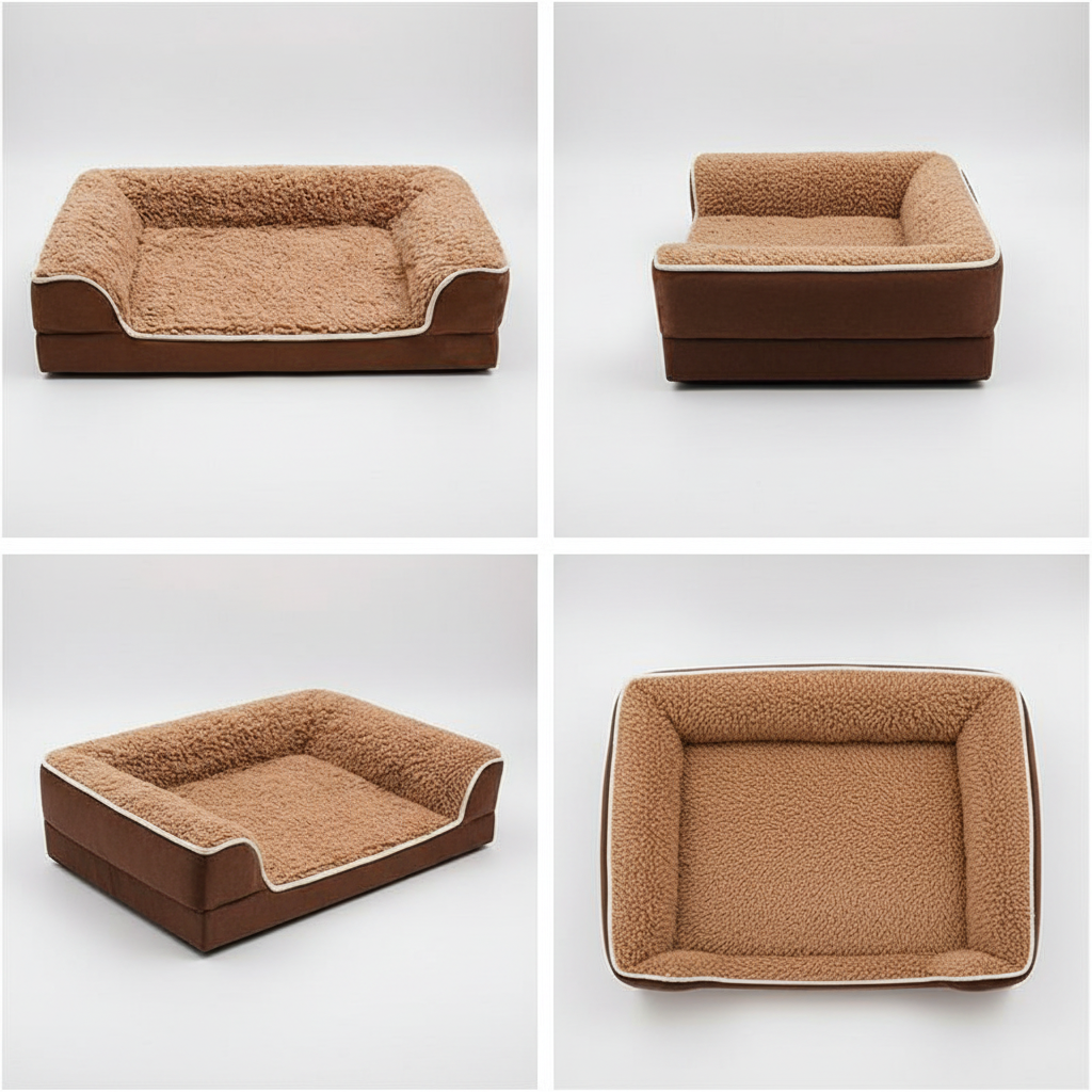 Cozy Winter Dog Bed – Thick Plush, Warm & Washable
