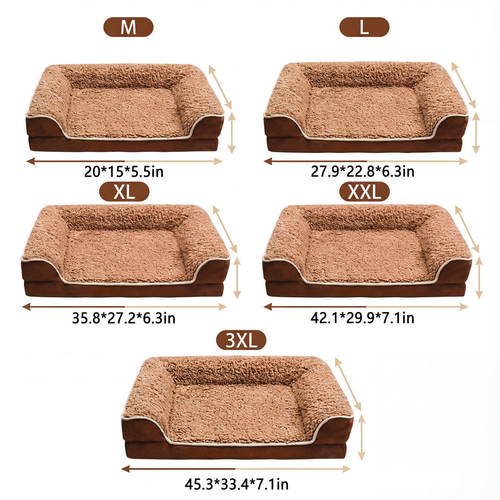 Cozy Winter Dog Bed – Thick Plush, Warm & Washable
