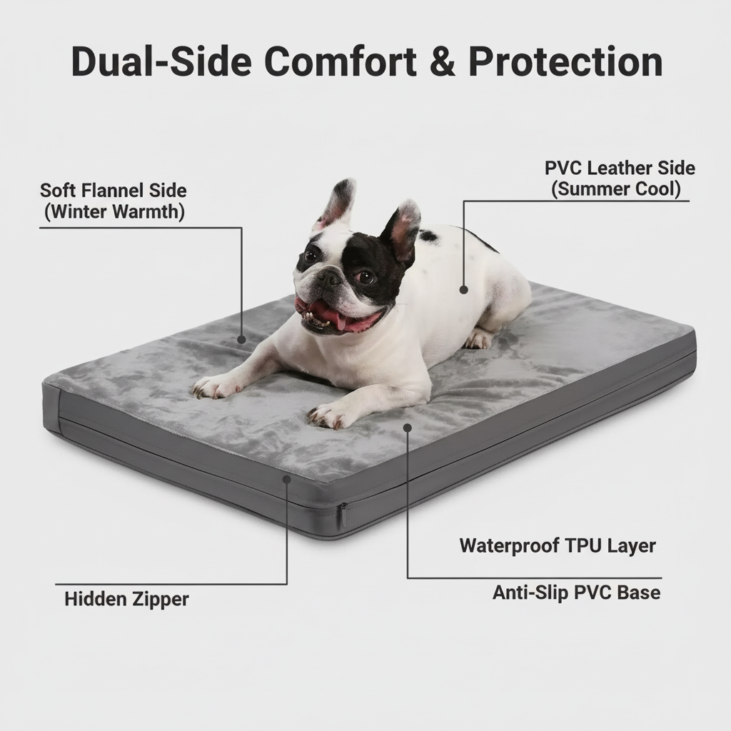 Memory Foam Orthopedic Dog Bed – Waterproof Pet Couch Bed