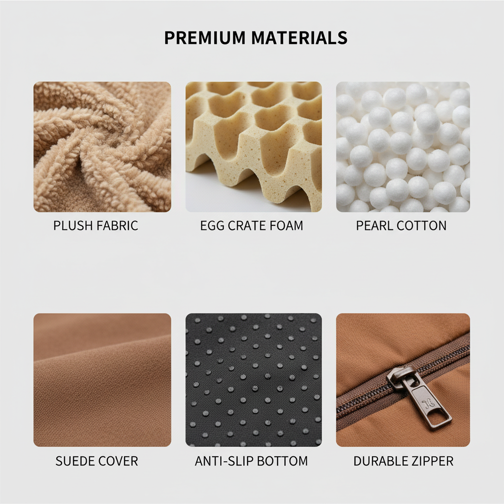 Cozy Winter Dog Bed – Thick Plush, Warm & Washable