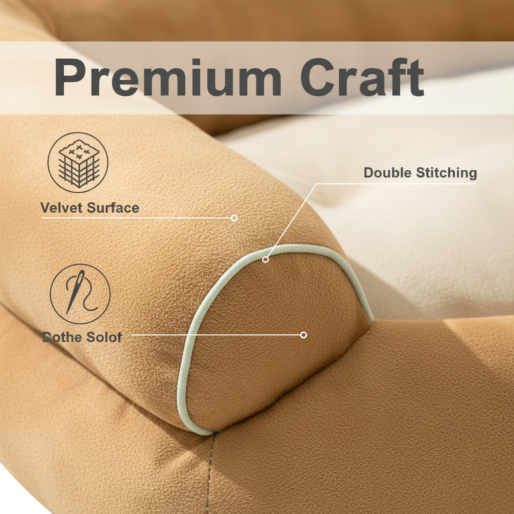 Waterproof Deep Sleep Pet Couch Bed with Orthopedic Support