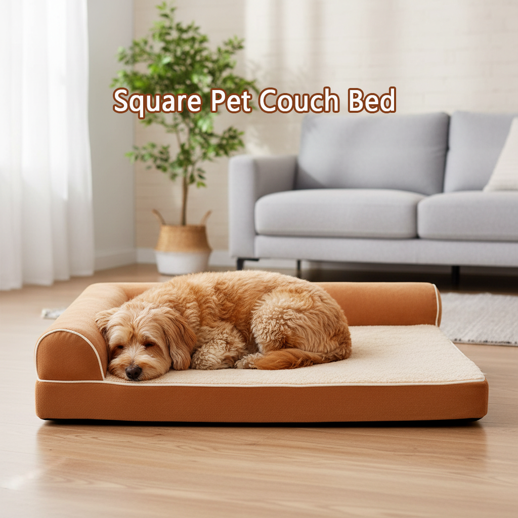 Pressure-Relieving Square Orthopedic Dog Bed