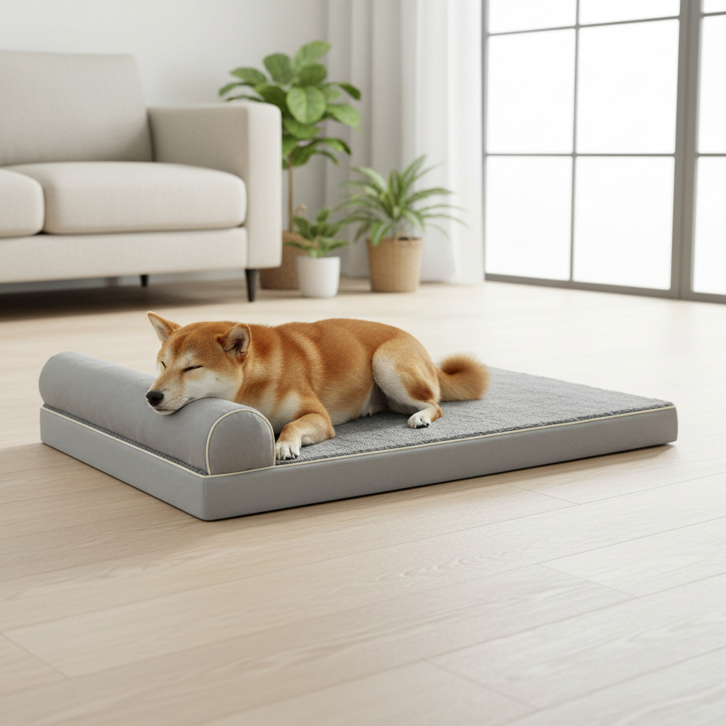 Single-Arm Orthopedic Dog Bed – Waterproof Pet Couch Bed