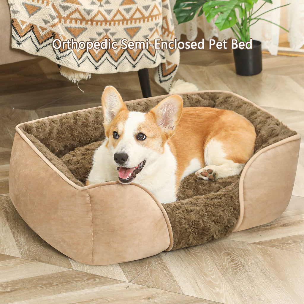 All-Season Semi-Enclosed Orthopedic Pet Couch Bed