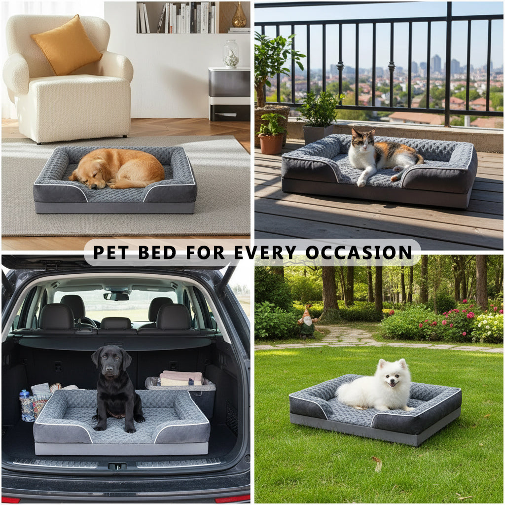 Washable Pet Couch Bed with Orthopedic Support